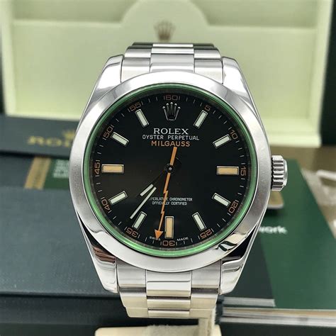 rolex oyster perpetual milgauss green price|rolex milgauss prezzi.